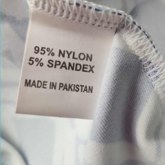 Barbara Erickson NWT Blue Print Pull On Ankle Pants Large - Picture 6 of 7